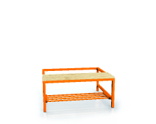 Benches with spruce sticks - with a reclining grate 375 x 800 x 800